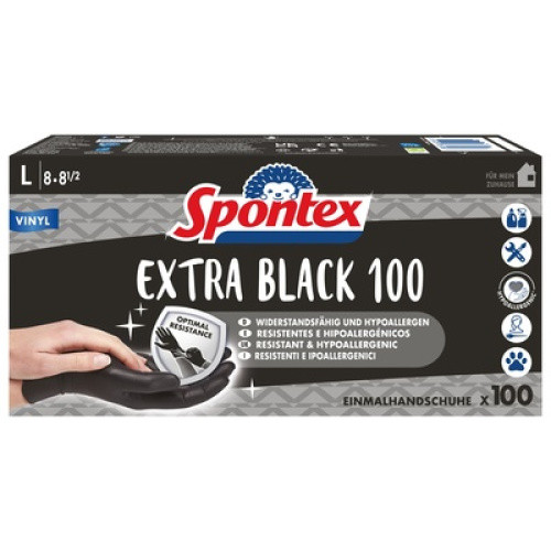 SPONTEX Extra Black Gr.8 100St SPONTEX Extra Black Gr.8 100St