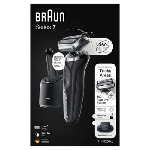 Braun Series 7 Elektrorasierer für Herren mit 360°-Anpassung für eine gründliche Rasur. Mit AutoSens Braun Series 7 Elektrorasierer für Herren mit 360°-Anpassung für eine gründliche Rasur. Mit AutoSens