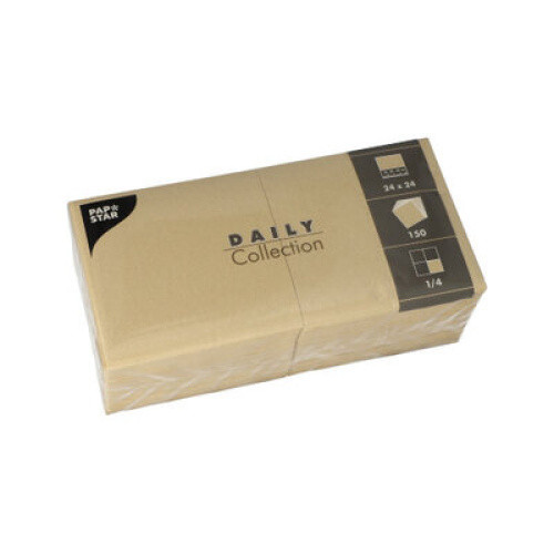 Servietten ´DAILY Collection´ sand 24x24 1/4 150St Servietten ´DAILY Collection´ sand 24x24 1/4 150St