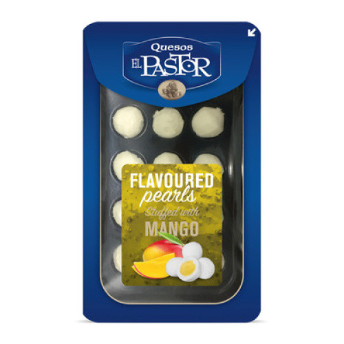 Quesos EL Pastos Käseperlen mit Mangofüllung frisch 125g Quesos EL Pastos Käseperlen mit Mangofüllung frisch 125g