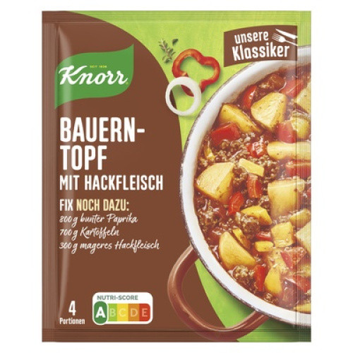 Knorr Fix Bauern-Topf mit Hackfleisch 43g (erg. 2Po.) Knorr Fix Bauern-Topf mit Hackfleisch 43g (erg. 2Po.)