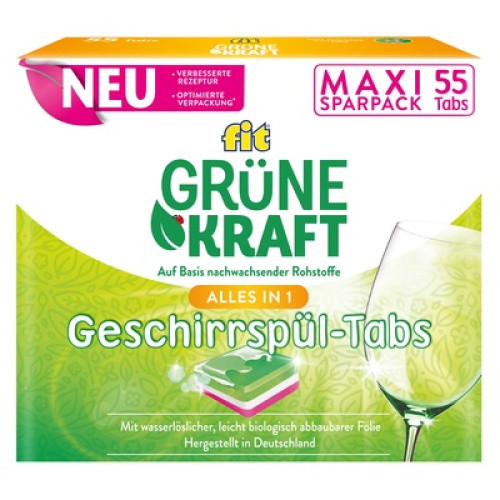 Grüne Kraft Tabs Alles-in-1 Maxi-Sparpack 55St Grüne Kraft Tabs Alles-in-1 Maxi-Sparpack 55St