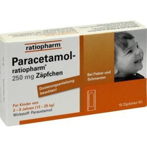 Paracetamol-ratiopharm 250mg Zäpfchen Paracetamol-ratiopharm 250mg Zäpfchen