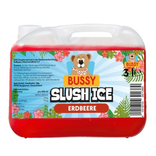 Bussy Slush Sirupkonzentrat Erdbeere 3l Bussy Slush Sirupkonzentrat Erdbeere 3l