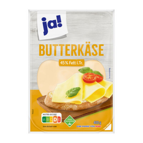 JA! Butterkaese Scheiben 45% frisch 400g JA! Butterkaese Scheiben 45% frisch 400g