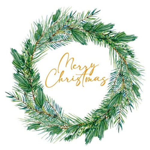 Servietten ´Joyful wreath´ 33x33cm 3lg. 20St Servietten ´Joyful wreath´ 33x33cm 3lg. 20St