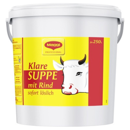 Klare Suppe mit Rind 5kg (erg.227,5l) Klare Suppe mit Rind 5kg (erg.227,5l)