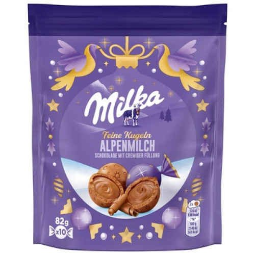 Milka Feine Kugeln Alpenmilch 82g (10St) Milka Feine Kugeln Alpenmilch 82g (10St)