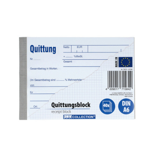 Quittungsblock Quittungsblock