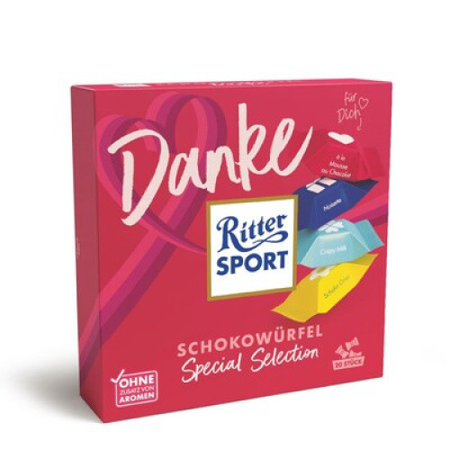 Ritter Sport Schokowürfel Danke Box ´Special Selection´ 155g (20St) Ritter Sport Schokowürfel Danke Box ´Special Selection´ 155g (20St)