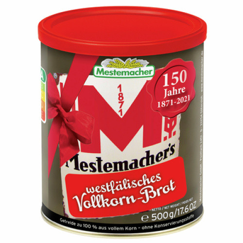Mestemacher Vollkornbrot Dose 500g Mestemacher Vollkornbrot Dose 500g