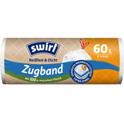 Müllbeutel mit Zugband 60 Liter 8St Müllbeutel mit Zugband 60 Liter 8St