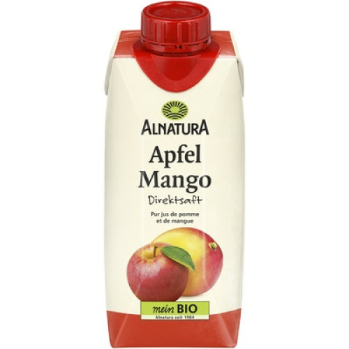 Bio Direktsaft Apfel-Mango vegan 0,33l Bio Direktsaft Apfel-Mango vegan 0,33l
