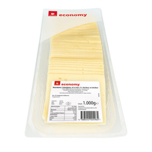Maasdamer in Scheiben 45% frisch 50x20g Maasdamer in Scheiben 45% frisch 50x20g