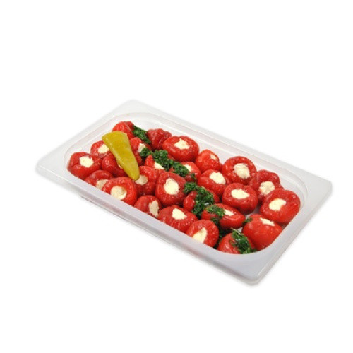 Sweet Peppacaps-Kirschpaprika gefüllt mit Frischkäse frisch 600g Sweet Peppacaps-Kirschpaprika gefüllt mit Frischkäse frisch 600g
