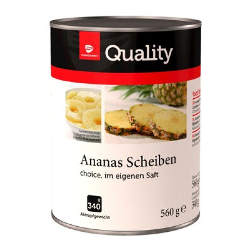 Ananas Scheiben im eigenen Saft 580ml Ananas Scheiben im eigenen Saft 580ml