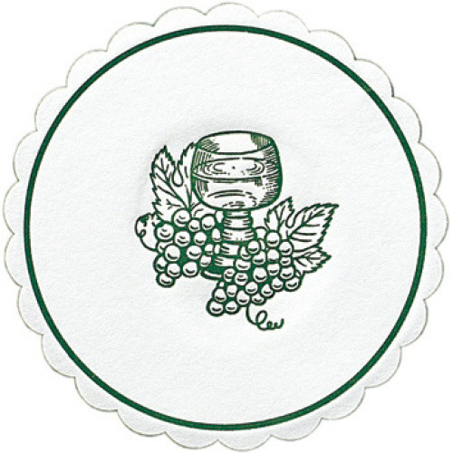 Weinuntersetzer grün Durchmesser 10 cm, 8-lagig Weinuntersetzer grün Durchmesser 10 cm, 8-lagig