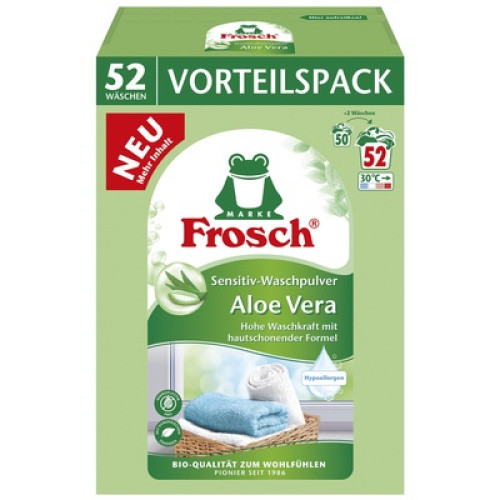 Frosch Aloe Vera Sensitiv-Waschpulver 52WL Frosch Aloe Vera Sensitiv-Waschpulver 52WL
