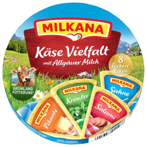 Milkana Käse Vielfalt 20-45% frisch 8x23,75g (190g) Milkana Käse Vielfalt 20-45% frisch 8x23,75g (190g)