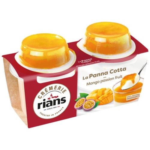 Rians Panna Cotta Mango Passionsfrucht frisch 2x120g Rians Panna Cotta Mango Passionsfrucht frisch 2x120g