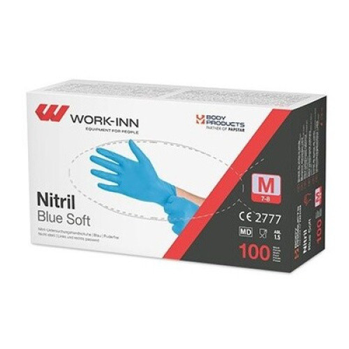 Work-Inn Nitril-Handschuhe ´Blue Soft´ Größe M 100St Work-Inn Nitril-Handschuhe ´Blue Soft´ Größe M 100St