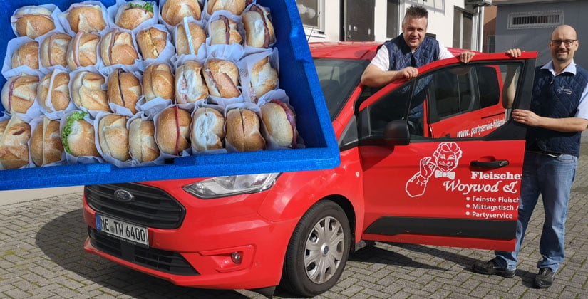 Special Service von der Hildener Fleischerei: Lass Dir Dein Essen in Deine Firma bringen