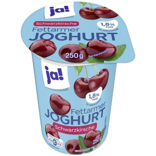 Ja! Fruchtjoghurt 1,8% Fett frisch 250g Ja! Fruchtjoghurt 1,8% Fett frisch 250g