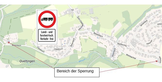 Verkehrsberuhigung: LKW müssen künftig umkehren