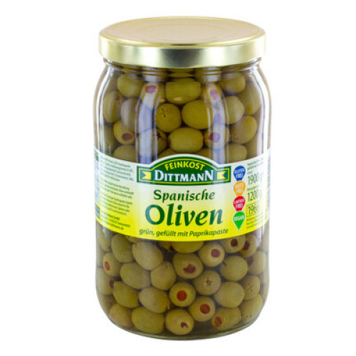 Oliven gefüllt mit Paprika 1900g Oliven gefüllt mit Paprika 1900g