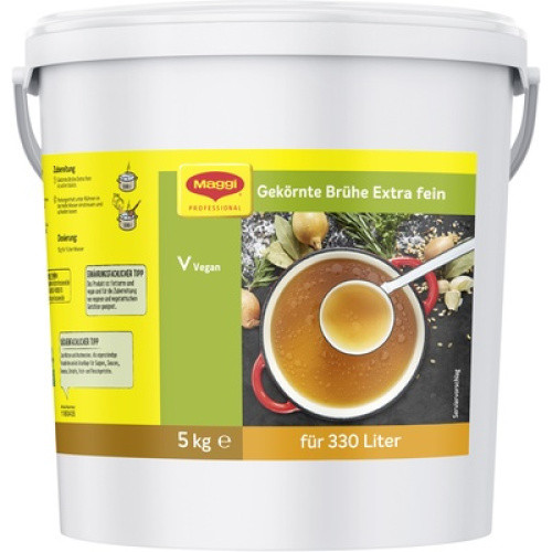 Gekörnte Brühe extra fein vegan 5kg (erg.312,5l) Gekörnte Brühe extra fein vegan 5kg (erg.312,5l)