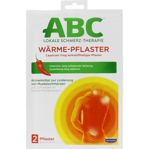 ABC Wärme-Pflaster Capsicum Hansaplast med 22 x 14 cm ABC Wärme-Pflaster Capsicum Hansaplast med 22 x 14 cm