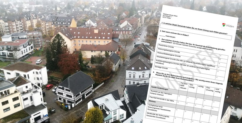 Stadt erfragt mittels Fragebogen nach den Beweggründen von Neubürgern Stadt erfragt mittels Fragebogen nach den Beweggründen von Neubürgern