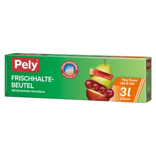 Pely Frischebeutel mit Verschluss 3 L 10St Pely Frischebeutel mit Verschluss 3 L 10St