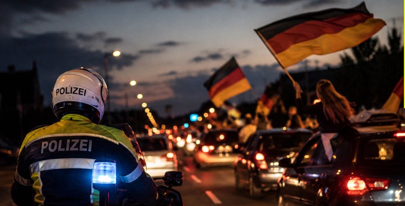 Trotz Freudentaumel bei Fußball WM: Kreispolizei appelliert an Vernunft der Fans