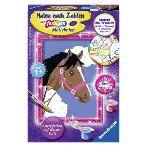 Ravensburger Malen nach Zahlen ´Pferd´ begeistert Kinder ab 7 Jahren mit farbigen Motivlinien für le Ravensburger Malen nach Zahlen ´Pferd´ begeistert Kinder ab 7 Jahren mit farbigen Motivlinien für le
