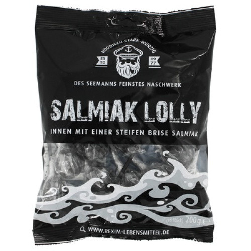 Lolly mit Salmiakpulver gefüllt 200g Lolly mit Salmiakpulver gefüllt 200g