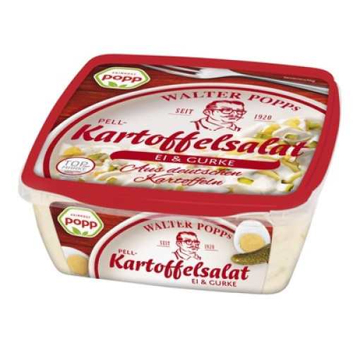Popp Kartoffelsalat Ei/Gurke Vegetarisch frisch 400g Popp Kartoffelsalat Ei/Gurke Vegetarisch frisch 400g