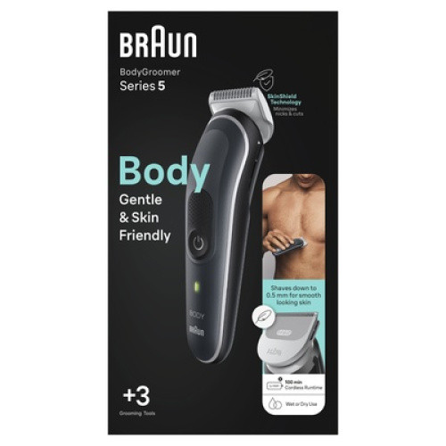 Braun Bodygroomer, sanftes Bodygrooming, selbst in empfindlichen Bereichen. Schnelle Haarentfernung Braun Bodygroomer, sanftes Bodygrooming, selbst in empfindlichen Bereichen. Schnelle Haarentfernung