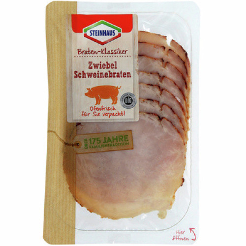 Steinhaus Zwiebel-Schweinebraten frisch 100g Steinhaus Zwiebel-Schweinebraten frisch 100g