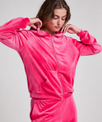 Hoodie Jacke Velours  - Rosa Hoodie Jacke Velours  - Rosa
