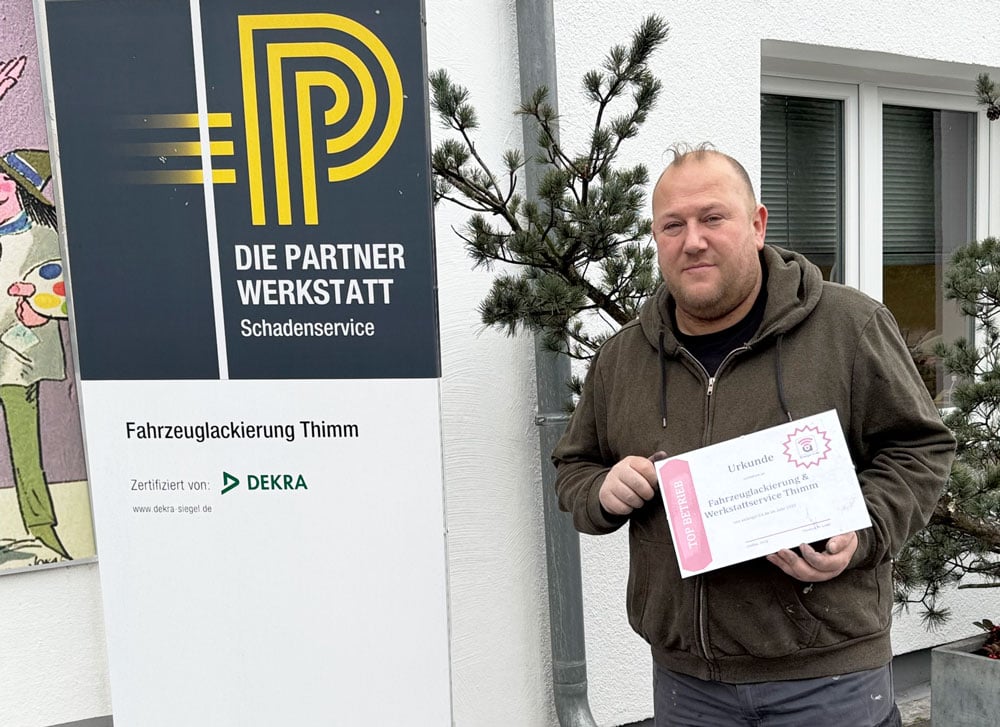 Fahrzeuglackierung-Thimm-Urkunde-Top-Betrieb-2025