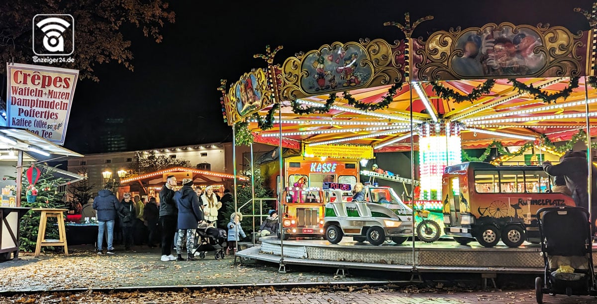 Das Winterdorf in Hilden ist eröffnet. Stadtmarketingm lädt auf den Alten Markt ein-2023