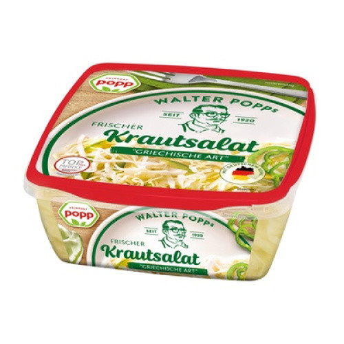 Popp Griechischer Krautsalat mit grüner Paprika frisch 400g Popp Griechischer Krautsalat mit grüner Paprika frisch 400g