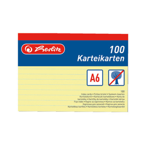 Karteikrt.A6 100 lin.gel.hf 100St Karteikrt.A6 100 lin.gel.hf 100St