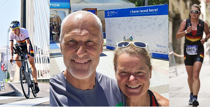 38 Grad: Jürgen Zippert und Claudia Klaffl gaben alles beim Schwimmen, Radeln und Laufen 38 Grad: Jürgen Zippert und Claudia Klaffl gaben alles beim Schwimmen, Radeln und Laufen