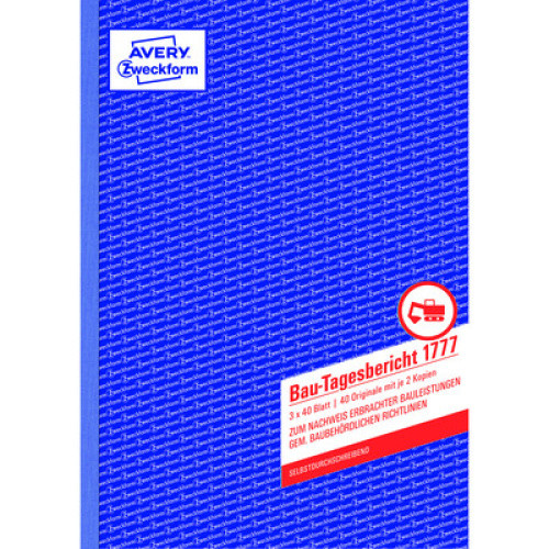Bautagesbericht A4 SD 3x40Blatt 1St Bautagesbericht A4 SD 3x40Blatt 1St