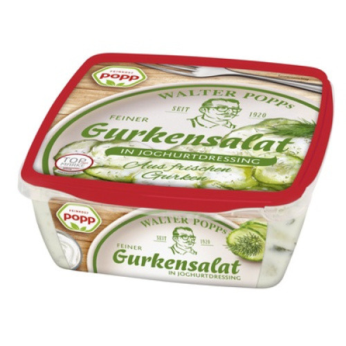 Popp Gurkensalat in Joghurt frisch 400g Popp Gurkensalat in Joghurt frisch 400g
