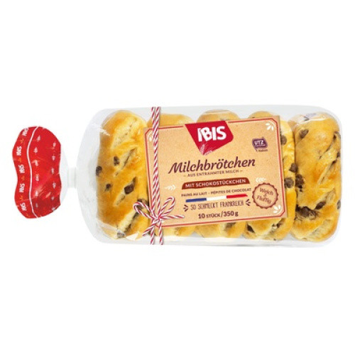 Milchbrötchen mit Schokoladenstücken 10St Milchbrötchen mit Schokoladenstücken 10St