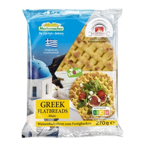 Greek Flatbreads Mais vorgebacken 270g (3xca.90g) Greek Flatbreads Mais vorgebacken 270g (3xca.90g)
