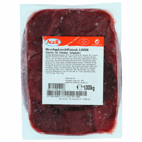 Ager Hirsch Gulasch TK 1kg Ager Hirsch Gulasch TK 1kg